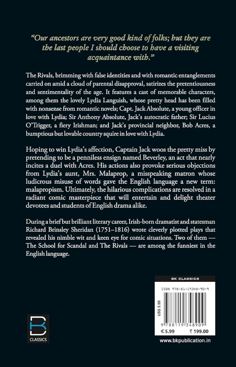 THE RIVALS A Comedy (B K Classics) - Image 2